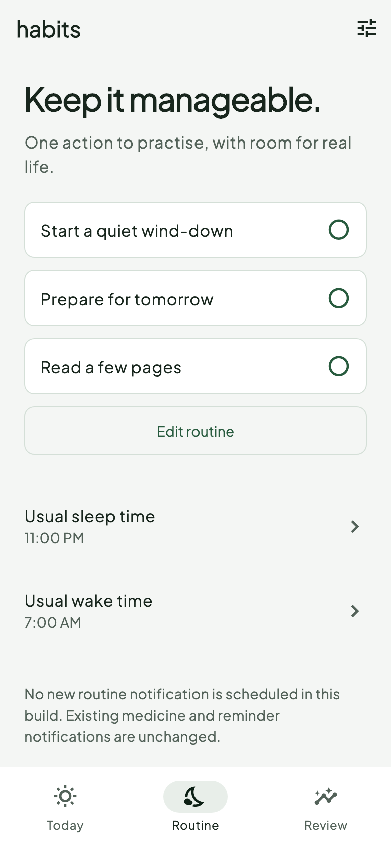 Habits: One routine, made yours